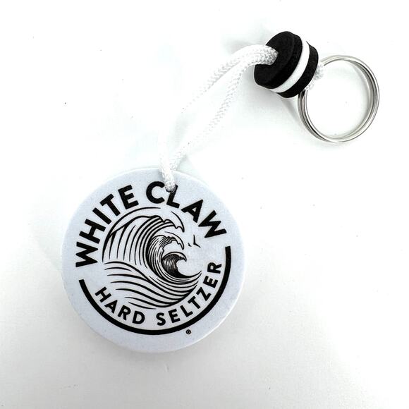 LOT OF 25 WHITE CLAW KEYCHAINS FOB COLLECTIBLE WHITE CLAW FANS FOAM FLOATS NEW - Picture 3 of 8